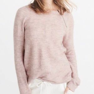 Abercrombie pink zip neck sweater